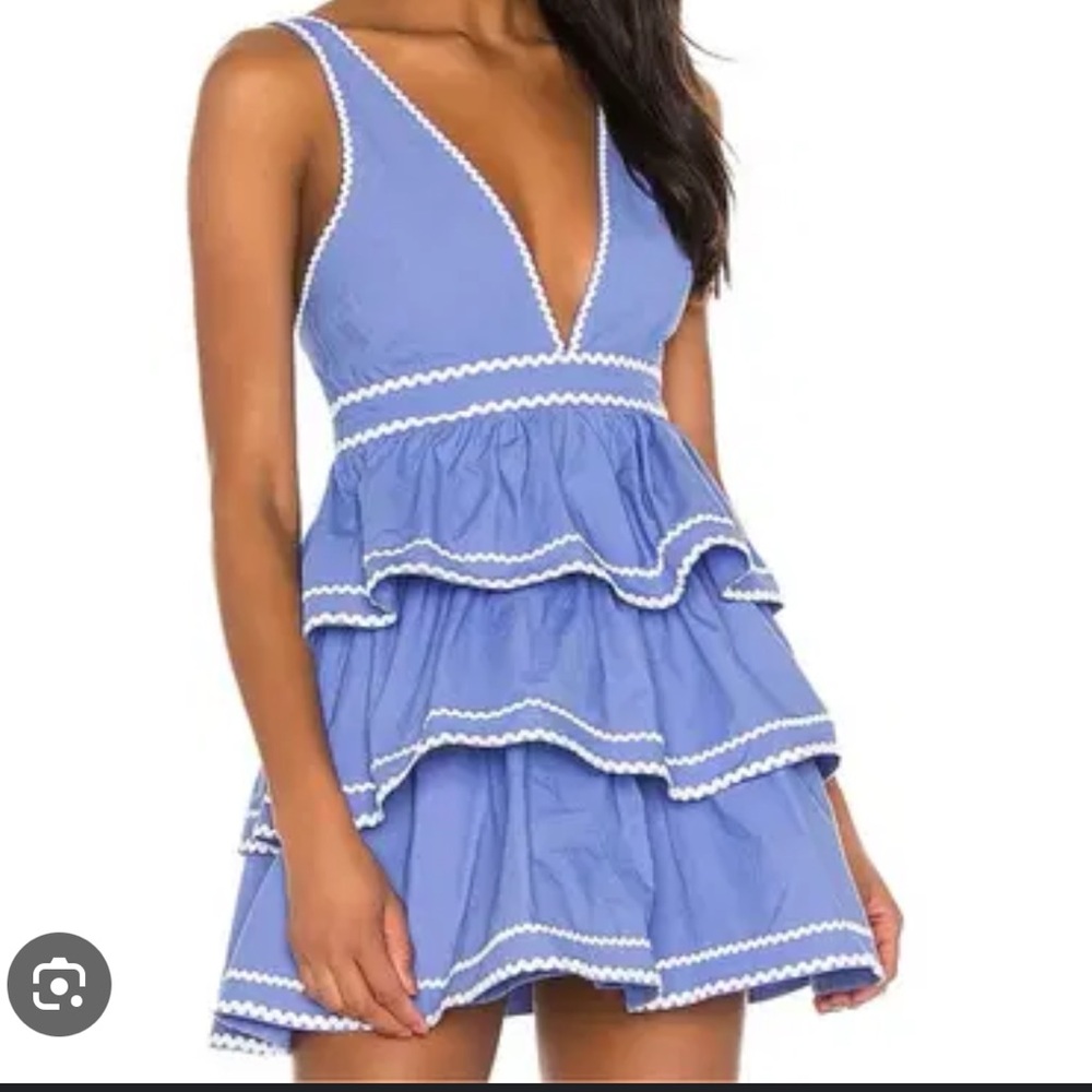 Lovers + Friends Blue Layered Mini Dress (Clark Dress)